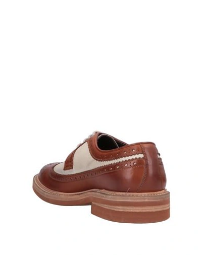 Shop Ortigni Lace-up Shoes In Tan