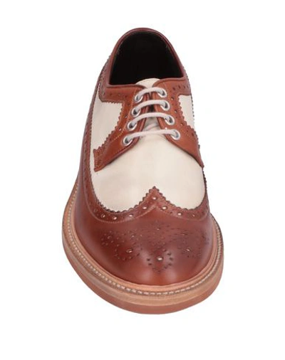 Shop Ortigni Lace-up Shoes In Tan