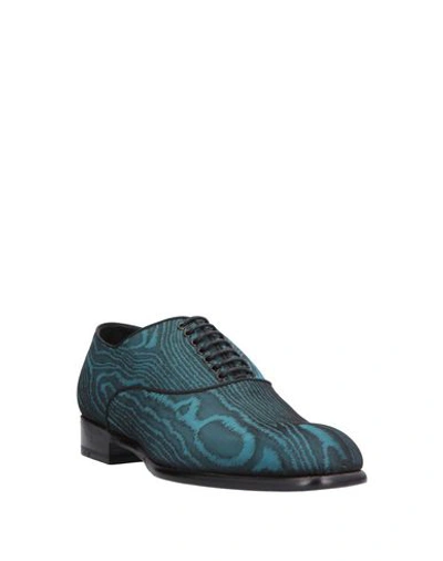 Shop Max Verre Lace-up Shoes In Turquoise