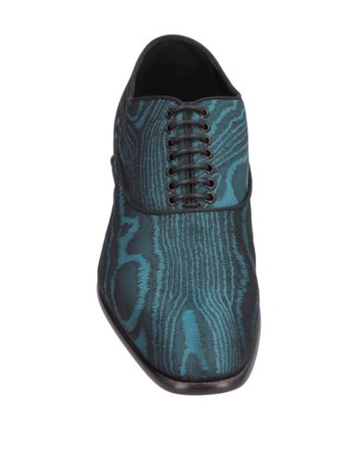 Shop Max Verre Lace-up Shoes In Turquoise