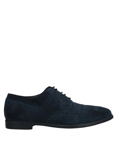 Shop Alexander Hotto Laced Shoes In Dark Blue