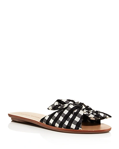 Shop Loeffler Randall Women's Phoebe Sandals In Black Gingham Fabric