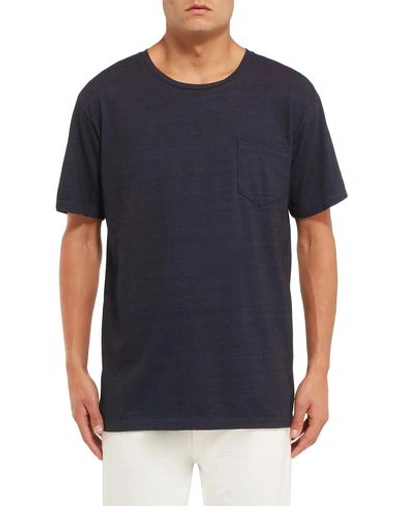 Shop Orslow T-shirt In Dark Blue