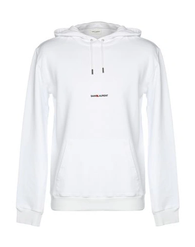 Shop Saint Laurent Man Sweatshirt White Size Xl Cotton