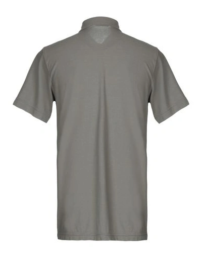 Shop Zanone Man Polo Shirt Grey Size 48 Cotton