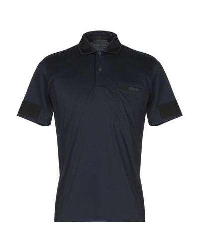 Shop Prada Polo Shirt In Dark Blue