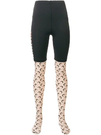 Shop Marine Serre Moon Leggings In Black