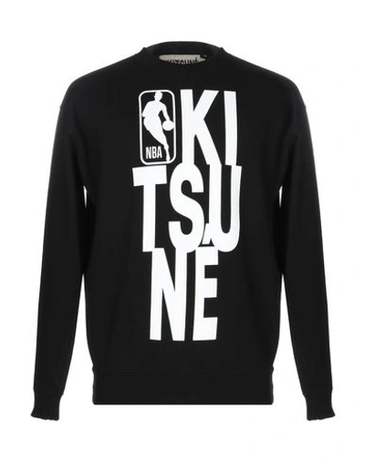 Shop Kitsuné Man Sweatshirt Black Size Xxs Cotton