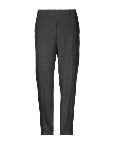 Shop Prada Casual Pants In Steel Grey