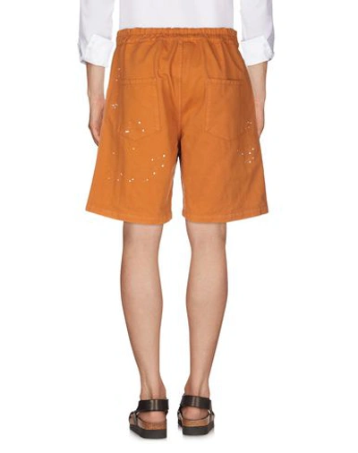 Shop Paura Man Shorts & Bermuda Shorts Camel Size S Cotton In Beige