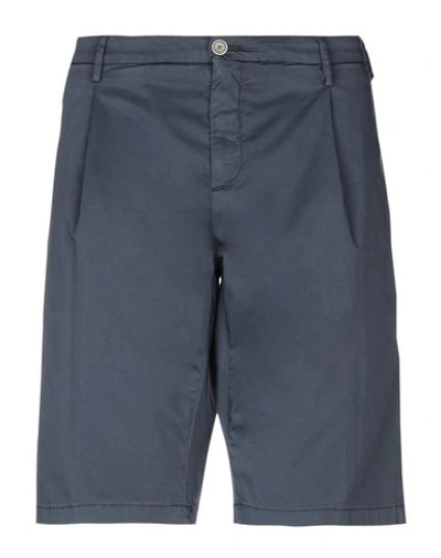 Shop Siviglia Man Shorts & Bermuda Shorts Midnight Blue Size 30 Cotton, Elastane In Dark Blue