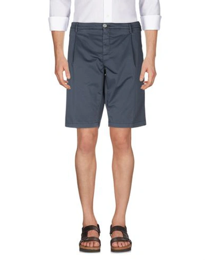 Shop Siviglia Man Shorts & Bermuda Shorts Midnight Blue Size 30 Cotton, Elastane In Dark Blue