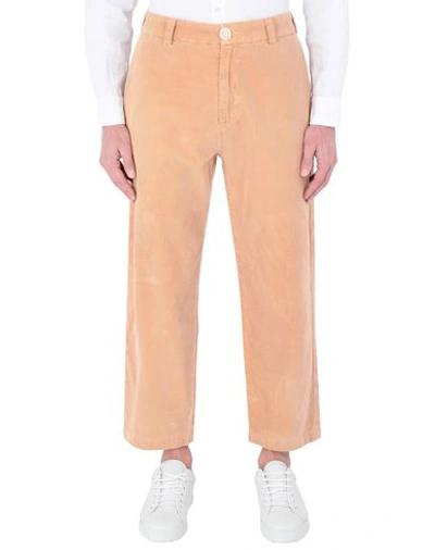 Shop Olderbrother Casual Pants In Sand