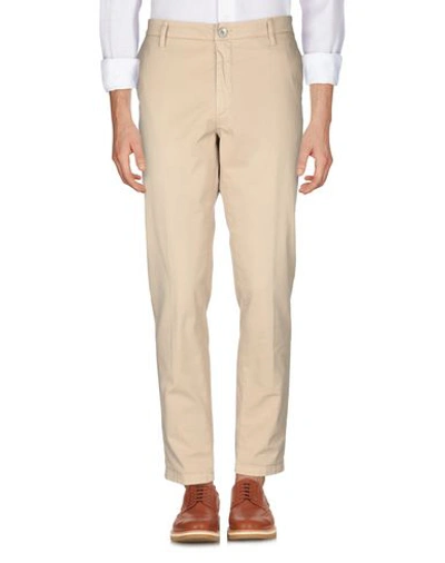 Shop Aglini Man Pants Beige Size 31 Cotton, Elastane