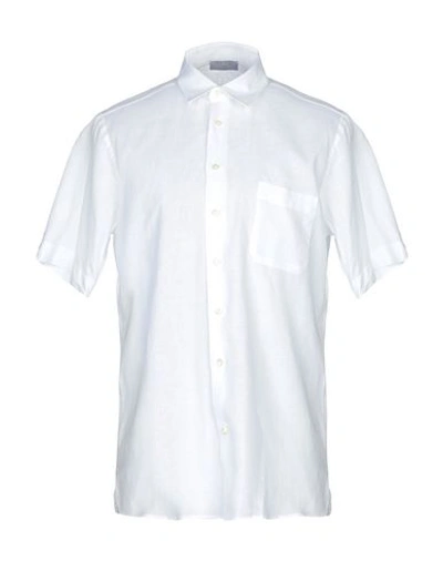 Shop Gran Sasso Man Shirt White Size 36 Linen