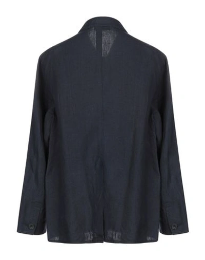 Shop Cini Full-length Jacket In Dark Blue