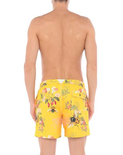 Shop Riz Boardshorts Riz Man Swim Trunks Ocher Size S Recycled Polyester In Yellow