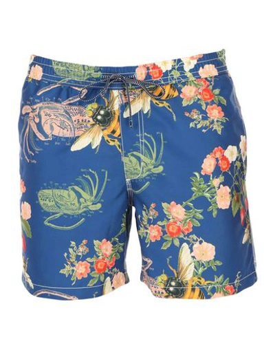 Shop Riz Boardshorts Swim Trunks In Dark Blue