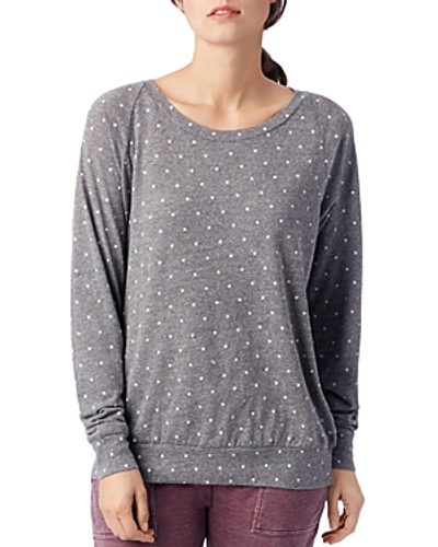 Shop Alternative Polka Dot Sweatshirt In Eco Gray Pin Dot