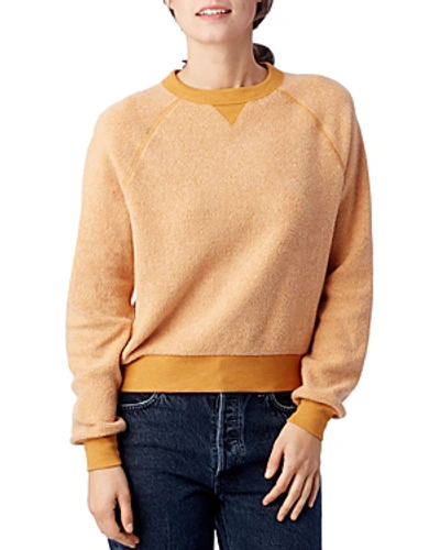 Shop Alternative Teddy Textured Sweatshirt In Eco True Warm Gold