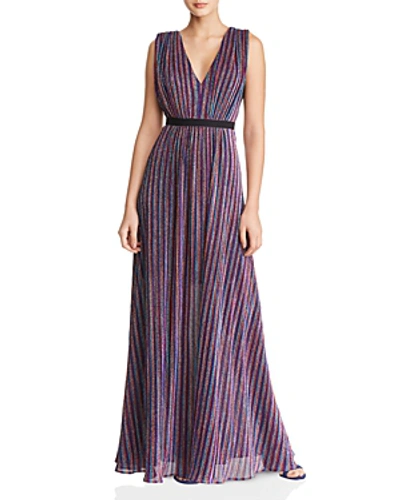 Bcbgmaxazria Shimmer Stripe Knit Gown In Metallic Combo ModeSens