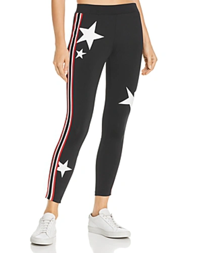 Shop Pam & Gela Star Track Stripe Leggings In Black