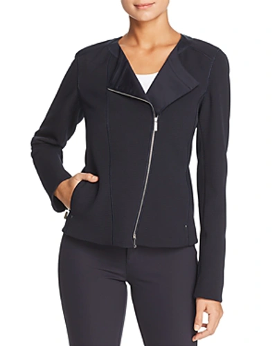 Shop Lafayette 148 Trista Textured Jacket In Ink