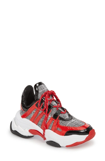 Jeffrey Campbell Wifi Sneaker In Red Pat Plaid Multi | ModeSens