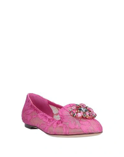 Shop Dolce & Gabbana Loafers In Fuchsia