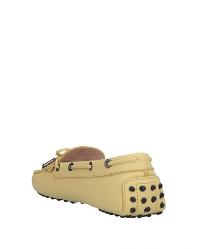 Shop Tod's Loafers In Light Yellow