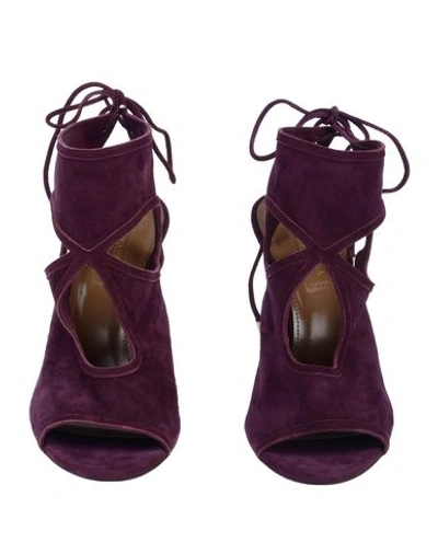 Shop Aquazzura Sandals In Deep Purple