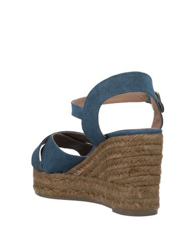 Shop Castaã±er Sandals In Slate Blue