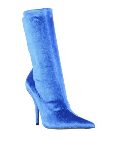 Shop Balenciaga Ankle Boots In Bright Blue