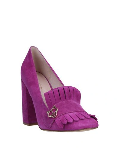 Shop Naked Wolfe Loafers In Mauve