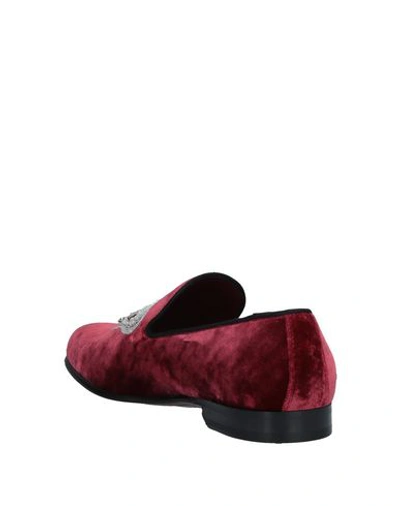 Shop Dolce & Gabbana Woman Loafers Burgundy Size 5 Viscose, Silk In Red