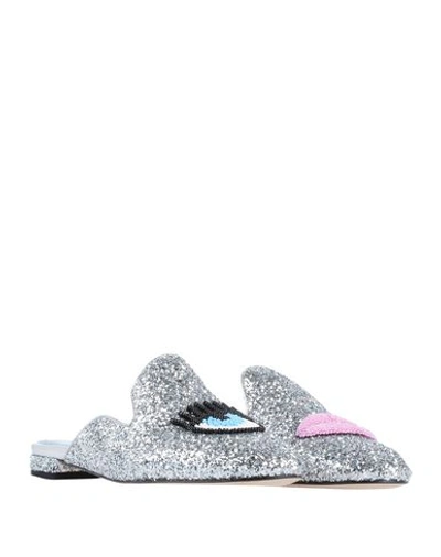 Shop Chiara Ferragni Mules & Clogs In Silver