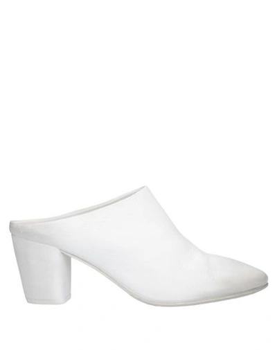 Shop Marsèll Woman Mules & Clogs White Size 8.5 Soft Leather