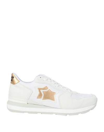 Shop Atlantic Stars Vega Woman Sneakers White Size 6 Calfskin, Nylon
