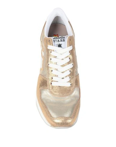 Shop Atlantic Stars Vega Woman Sneakers Gold Size 6 Calfskin, Nylon