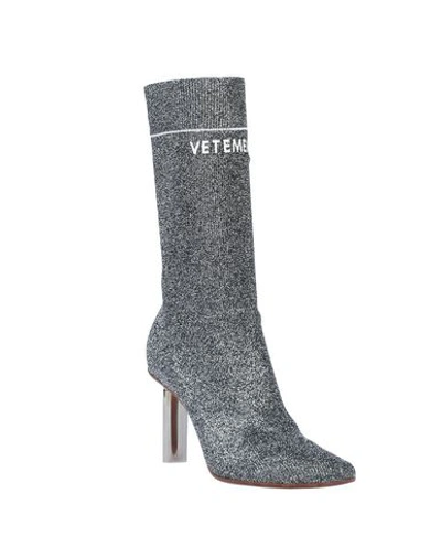 Shop Vetements Ankle Boot In Silver