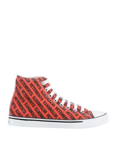 Shop Vetements Sneakers In Red