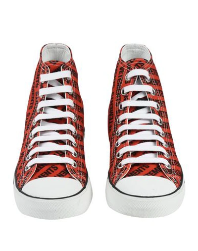 Shop Vetements Sneakers In Red