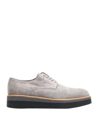 Shop Vince Laced Shoes In Dove Grey