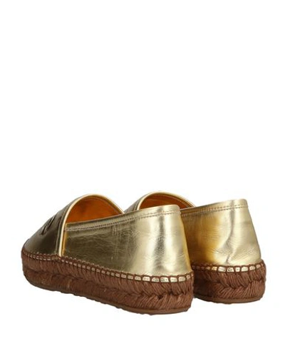 Shop Dolce & Gabbana Espadrilles In Gold