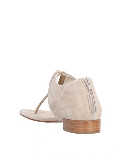 Shop Antonio Barbato Toe Strap Sandals In Beige