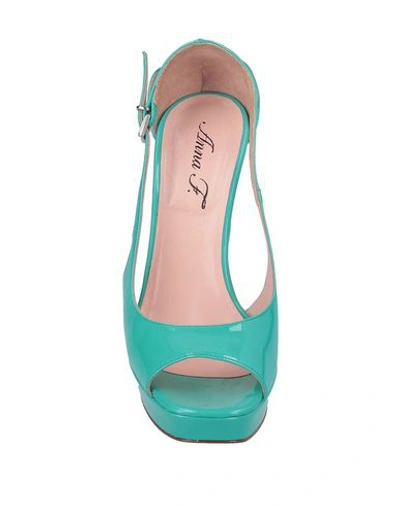 Shop Anna F Sandals In Turquoise