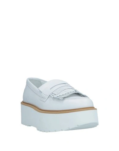 Hogan Platform Fringed Loafers In White