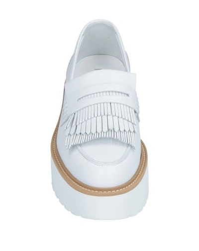 Hogan Platform Fringed Loafers In White