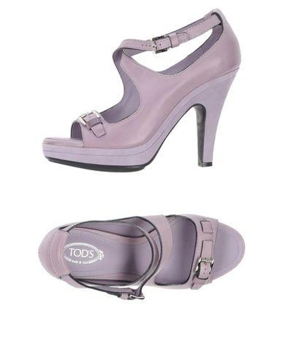 Shop Tod's Sandals In Lilac