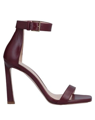 Shop Stuart Weitzman Sandals In Deep Purple